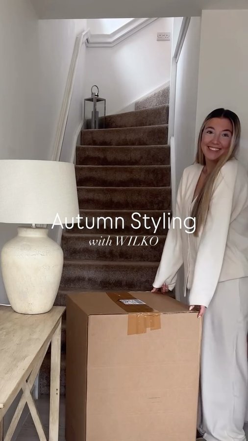 Instagram post by @insideourhomeno.50 for Wilko. Caption reads: AD | AUTUMN CONSOLE STYLING 🍂🧺🕯️

There’s....