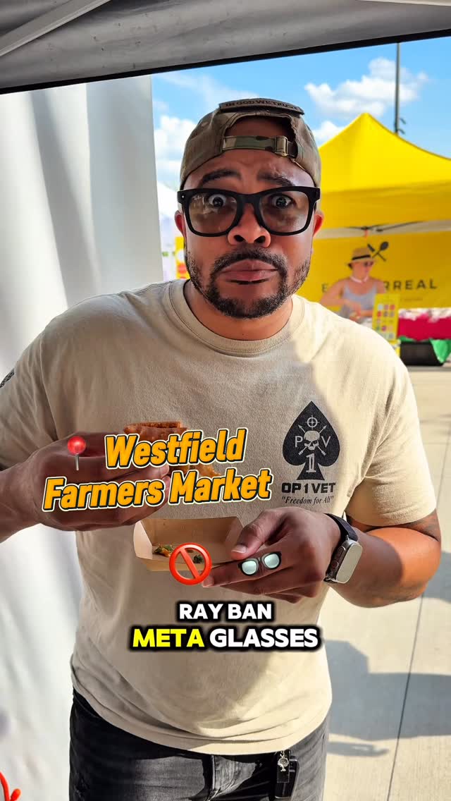 Instagram post by @travelingfoodieguyde for Ray-Ban. Caption reads: Share this to your foodie friends and save this to....