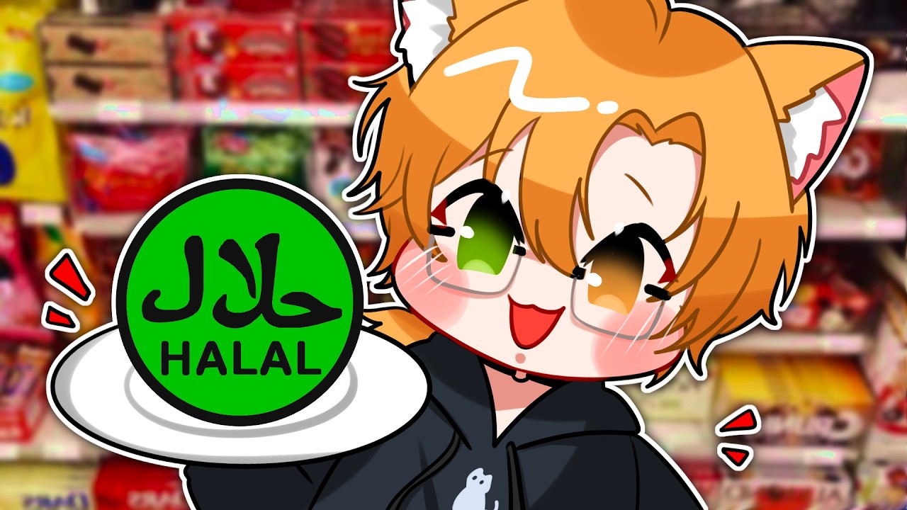 YouTube post by @akeminekomachi for Tokopedia. Caption reads: Review Makanan HALAL Di JEPANG.