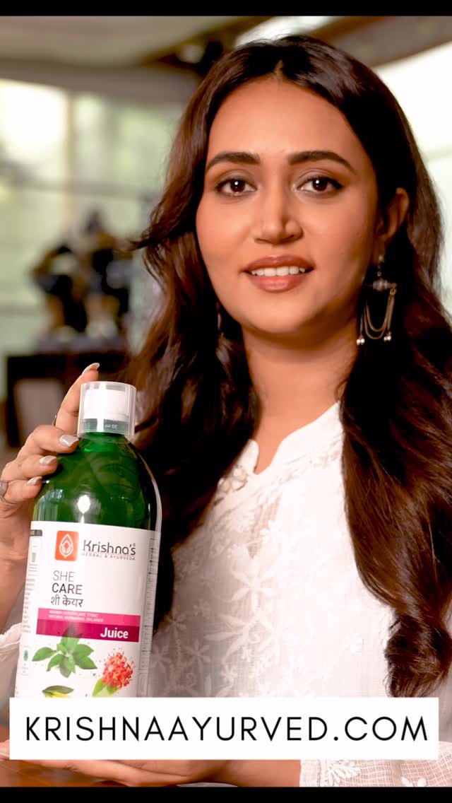 Instagram post by @iamsanvikaa for Krishna's Herbal & Ayurveda. Caption reads: 🌸 Balance your hormones, naturally! 🌸
We’ve all....