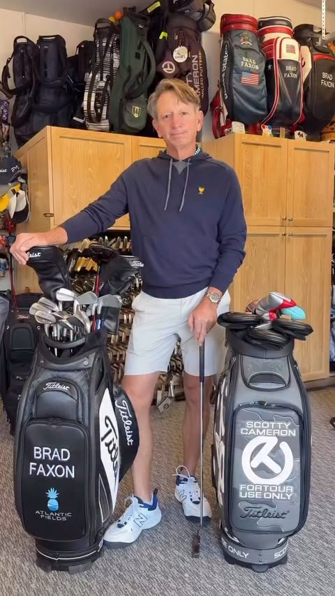 Instagram post by @bfaxon for Titleist. Caption reads: [...] @alsbridgefoundation @titleist.