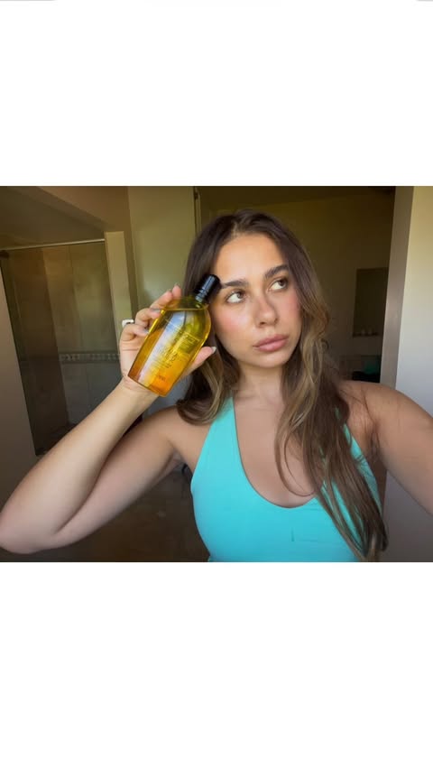 Instagram post by @emilyalexaander for L'OCCITANE en Provence. Caption reads: Using every last drop of this product always!....