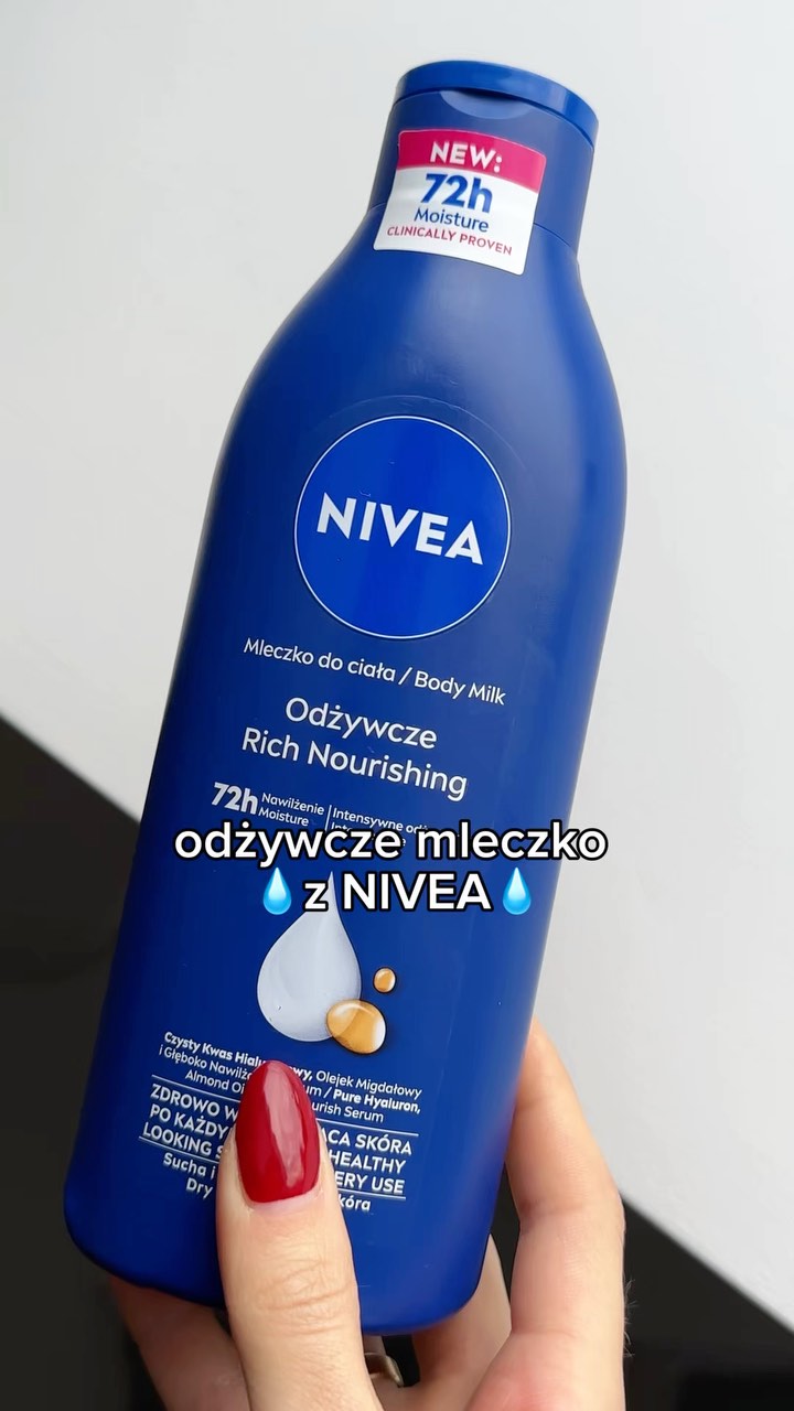 Instagram post by @jagoda.polowa for NIVEA Polska. Caption reads: Jeśli macie problem z suchą lub mocno przesuszoną....