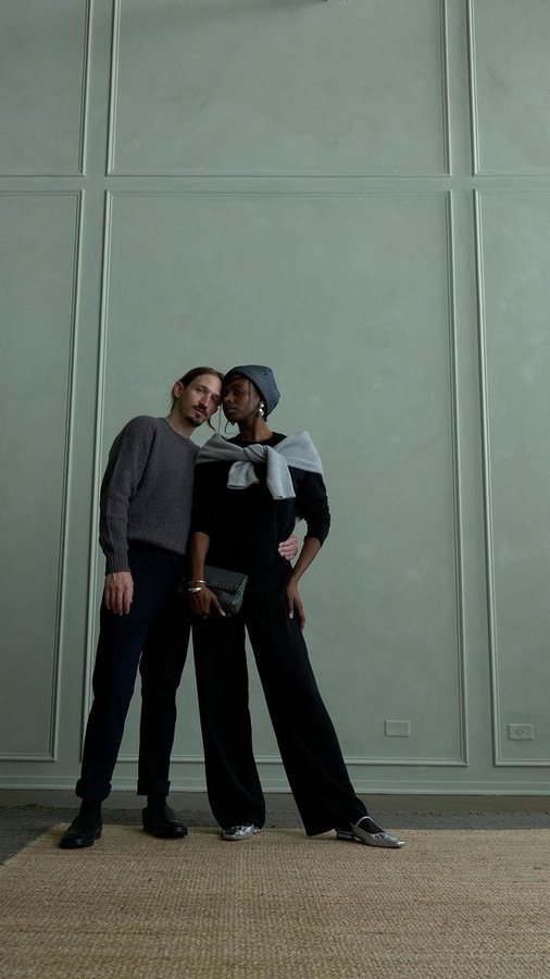 Instagram post by @atiyawalcottfits for Vince. Caption reads: Styling the best pieces with my best friend—so....