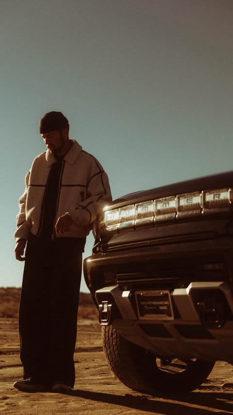 Instagram post by @tuckerdoss for GMC. Caption reads: Unreal adventures with @GMC Super Cruising through....