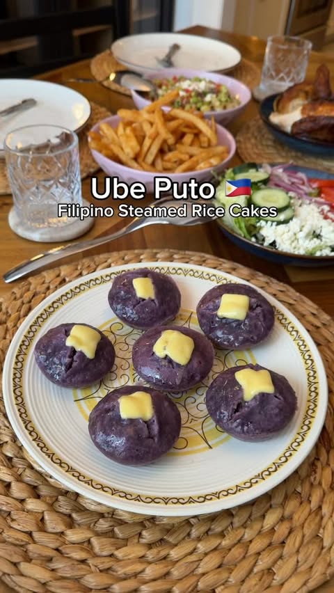 Instagram post by @astoldbythedons for Almond Cow. Caption reads: [...] ube coconut rice drink made with the Almond....