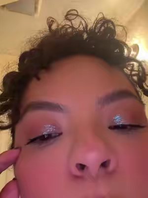 TikTok post by @mamacurls90 for Adriana Nichole Cosmetics. Caption reads: Ethereal 💖by @Adriana Nichole Cosmetics ✨✨✨💕💕....