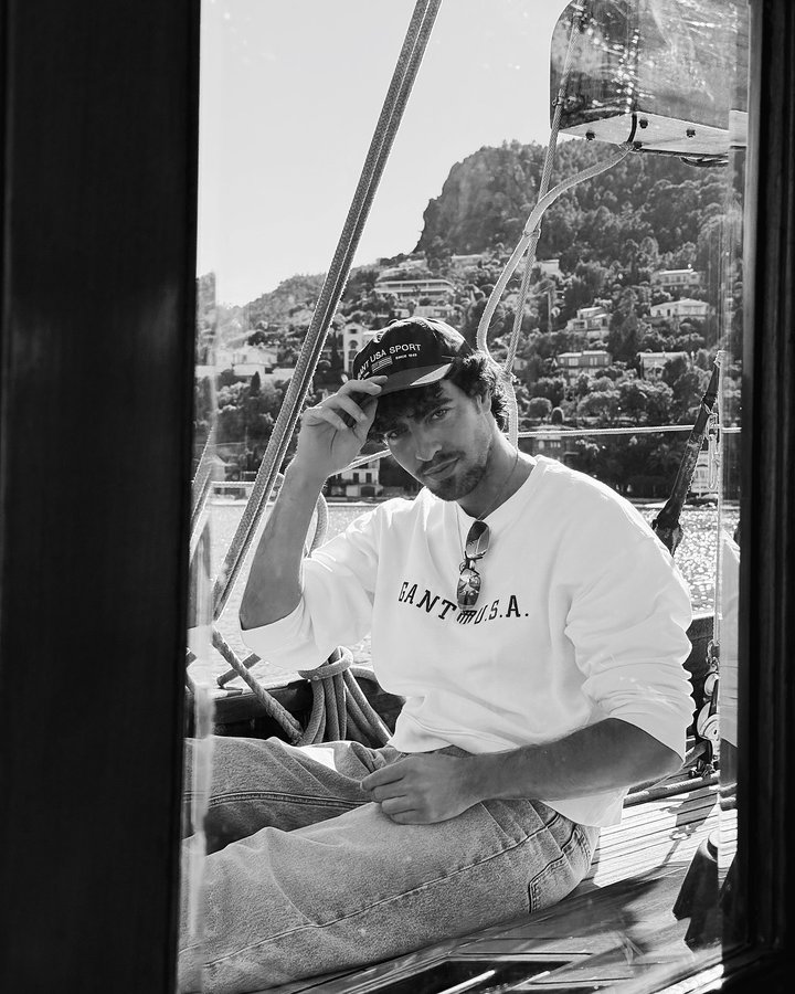 Instagram post by an influencer for GANT. Caption reads: French Riviera ⚓️ with @gant to celebrate the....