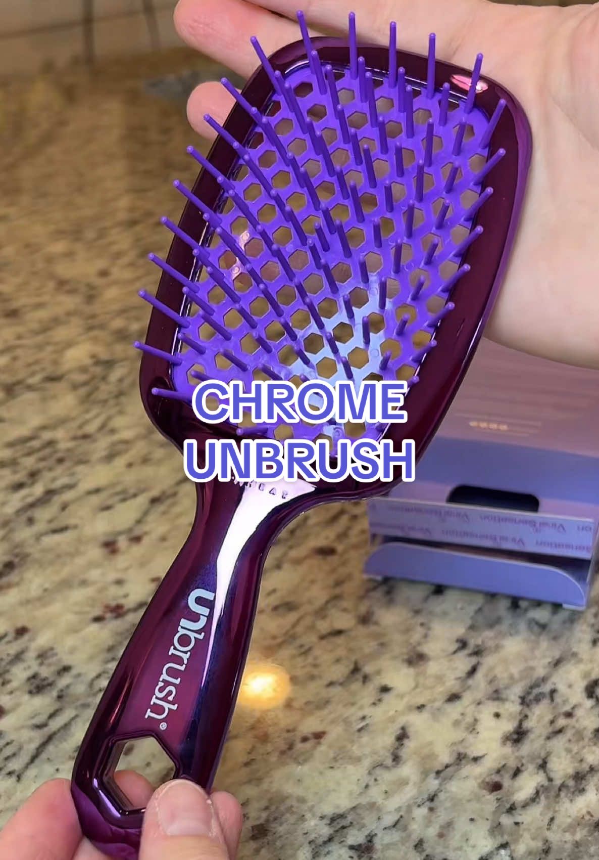 TikTok post by @lifethroughemma for FHI Heat. Caption reads: ✨New chrome Unbrushes by @FHI HEAT #unbrush....