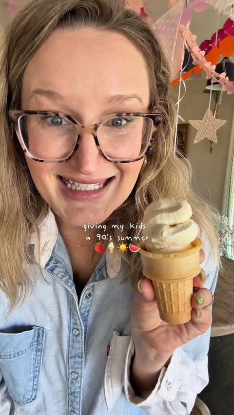 Instagram post by @magicmakermomma for Dash. Caption reads: [...] 🌳✨ This soft serve ice cream maker @bydash....