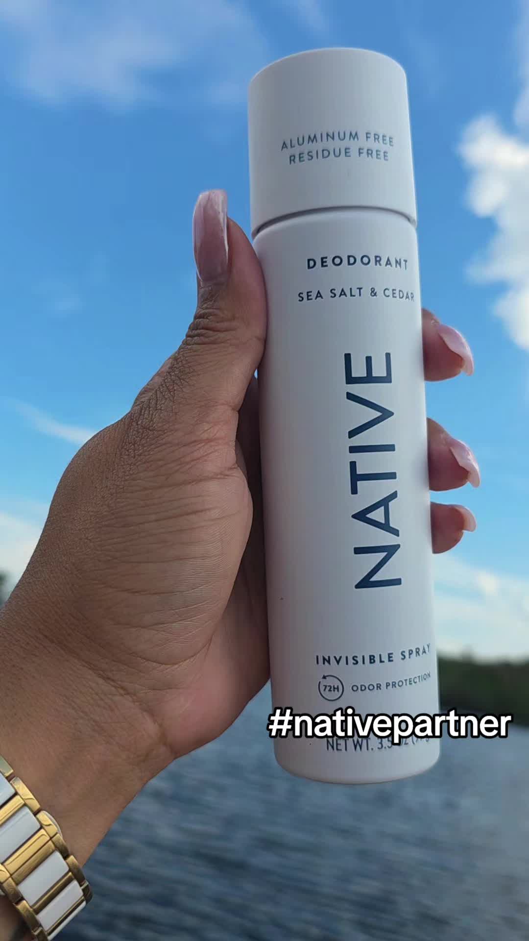 TikTok post by @tagimit82 for Native. Caption reads: @Native #nativepartner [...].