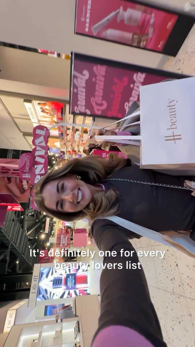 Instagram post by @molly.mcfarlane for Harrods. Caption reads: This is your sign to plan the ultimate girly day....