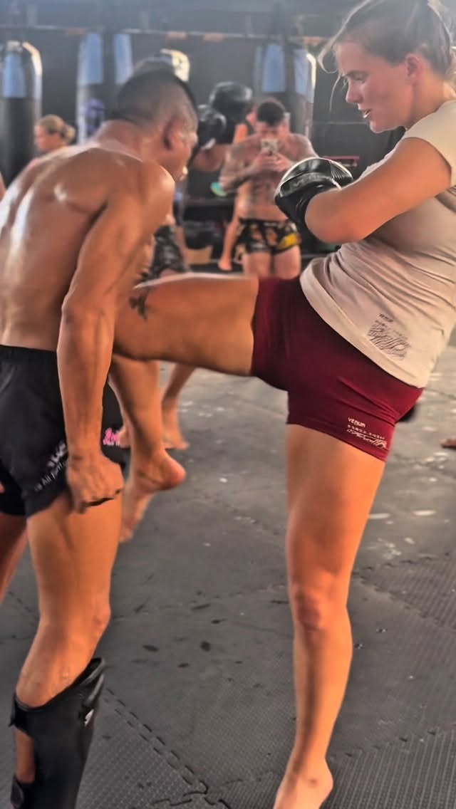 Instagram post by @lunaajacobsen for Venum. Caption reads: @venumwomen new drop just landed and it’s one of....