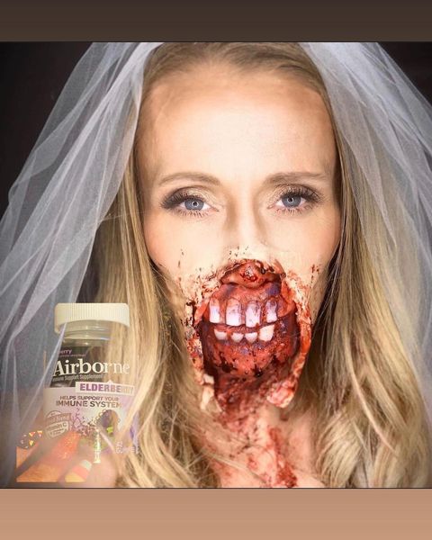 Instagram post by @jamiembeautyartistry for Airborne. Caption reads: Dying to get your hands on #immunesupport? Even a....