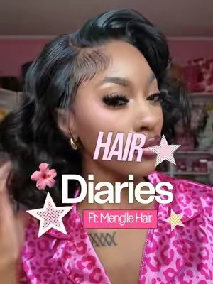 TikTok post by @livingwithemani for Menglle Hair. Caption reads: [...] ate with this one!😮‍💨💖💇🏽‍♀️ @MENGLLE....