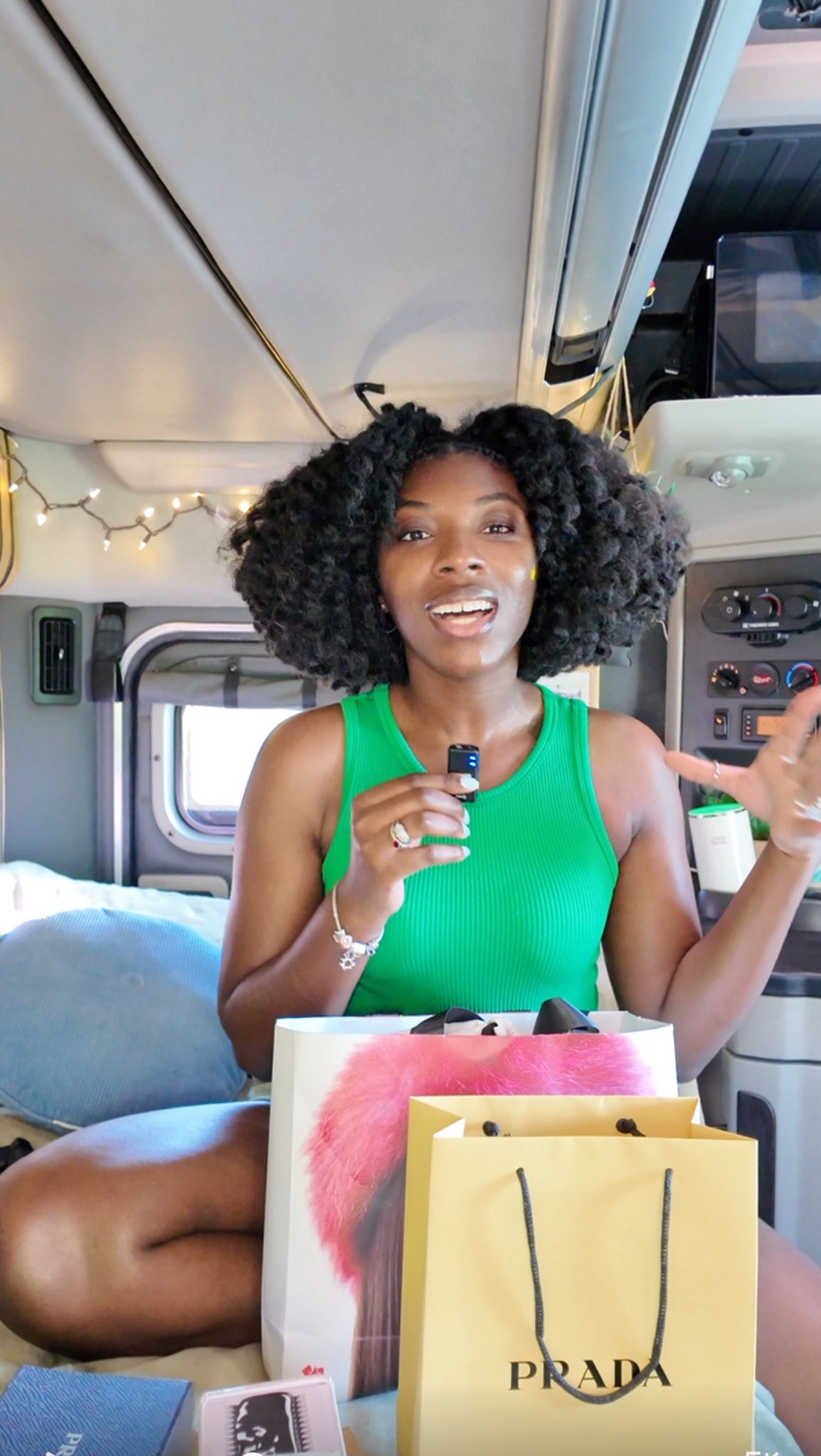 Instagram post by @djamilahorton for Static Nails. Caption reads: Pro tip: Amazon Lockers are also a great way to....