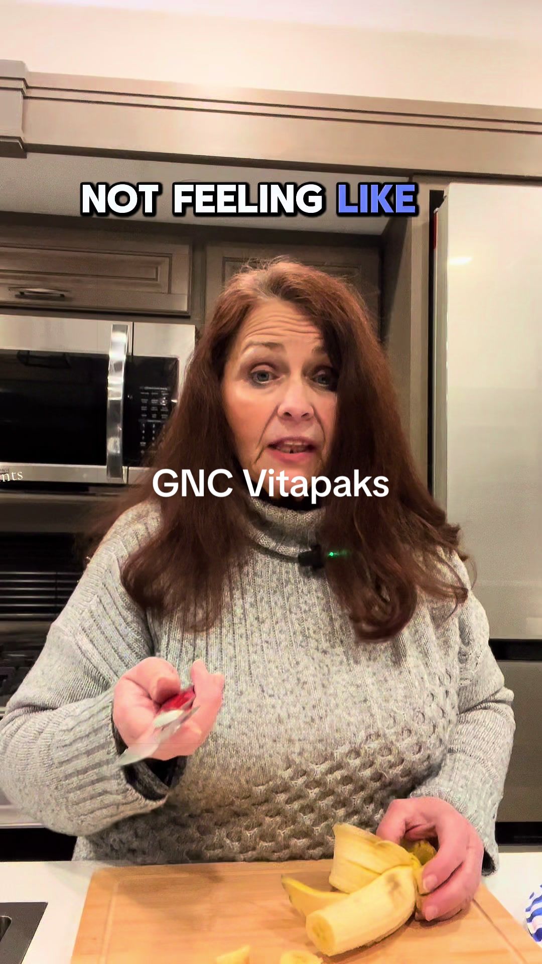 TikTok post by @wendy93379 for GNC. Caption reads: [...] he needs for overall wellness with his GNC....