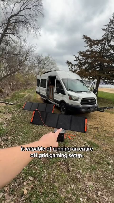 Instagram post by @dansgamingvan for Jackery. Caption reads: [...] biggest problem solved by @jackeryusa....