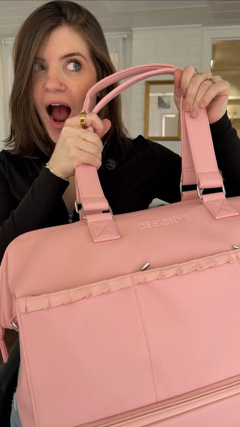 Instagram post by @hairbylexidawn for DESIGNME Hair. Caption reads: When your travel bag is designed for hairstylists,....