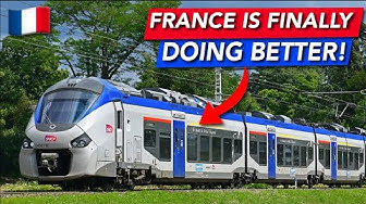 YouTube post by @SimplyRailway for Fnac. Caption reads: This new French train is a revolution... Here's....
