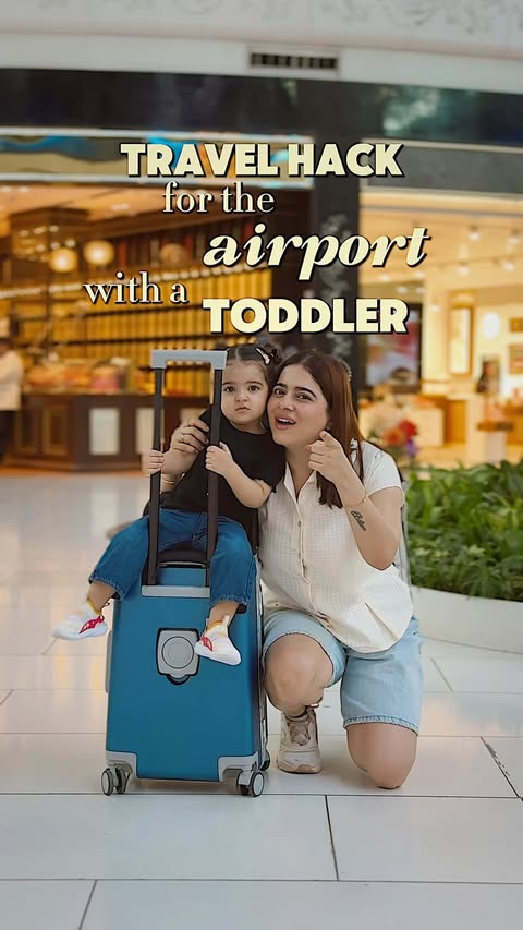 Instagram post by @balancewithparul for Butt Baby. Caption reads: **Sit & Go Cabin Luggage Carrier by....