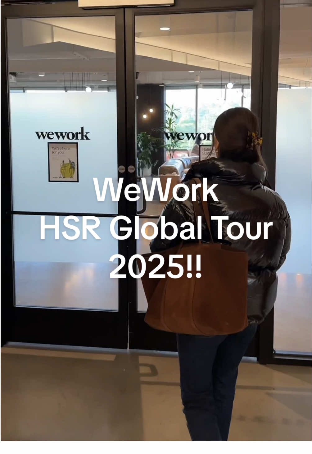 TikTok post by @maggiesellers_ for WeWork. Caption reads: Big changes this year with @WeWork. What office....