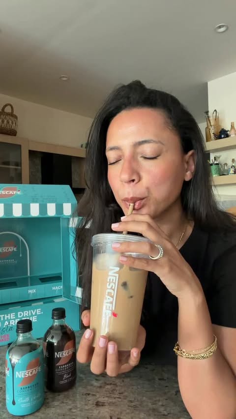 Instagram post by @palactapus for NESCAFÉ. Caption reads: [...] go to coffee hack! You guys have to try....