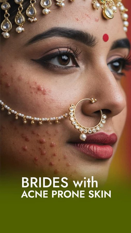 Instagram post by @simonekathuria for Kapiva. Caption reads: ✨This one is for the brides with acne-prone skin,....