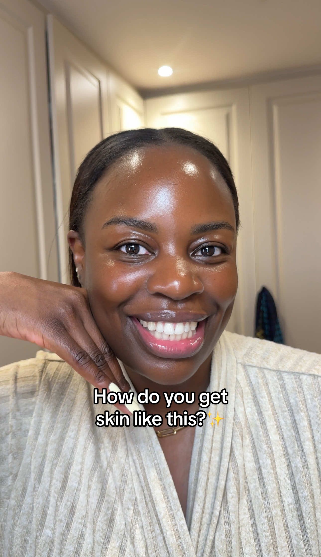 TikTok post by @thesknguru for medicube. Caption reads: Here’s the exact routine that keeps my skin clear,....