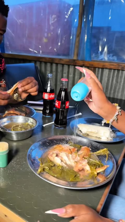 Instagram post by @mcnickthetrend for Coca-Cola. Caption reads: [...] Kuku kienyeji boil X ugali X ice-cold....