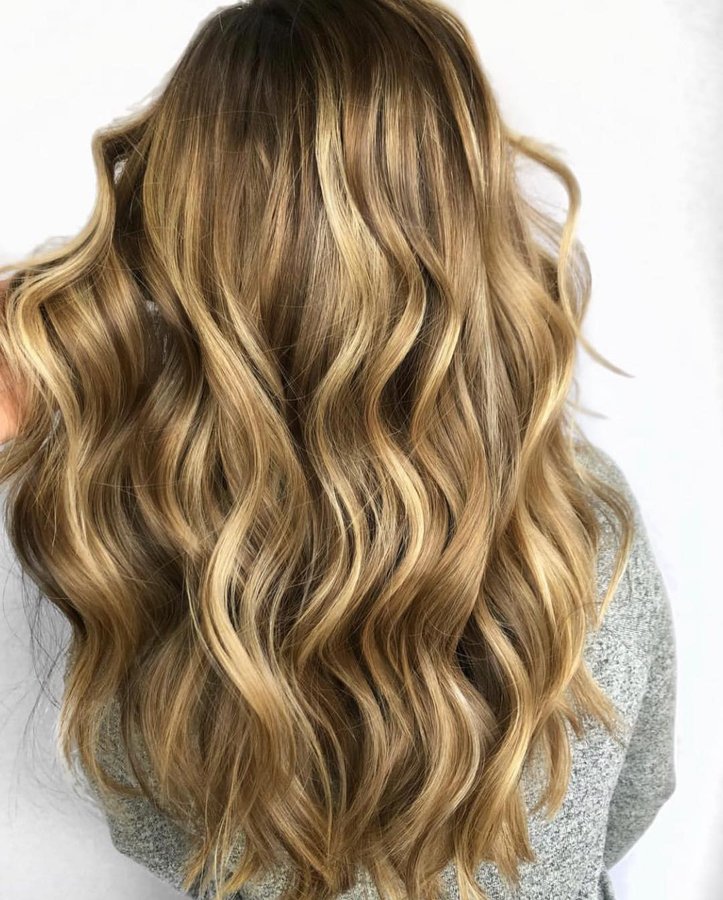 Instagram post by @jessicascotthair for American Salon. Caption reads: 💫Blonde Balayaged Perfection....