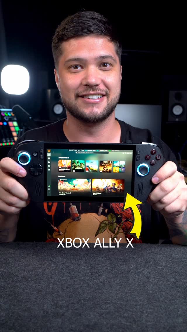 Instagram post by @itsandrewbond for KontrolFreek. Caption reads: 3 Must Have XBOX ALLY X Accessories #gaming #tech....