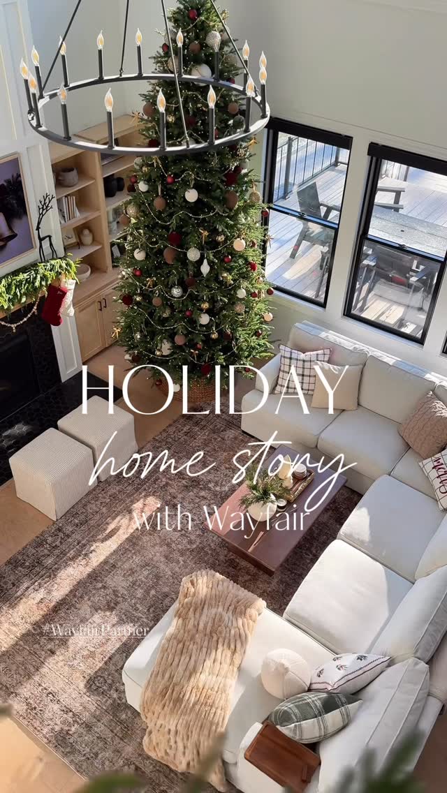 Instagram post by an influencer for Wayfair. Caption reads: [...] & ready for the holidays with @wayfair....