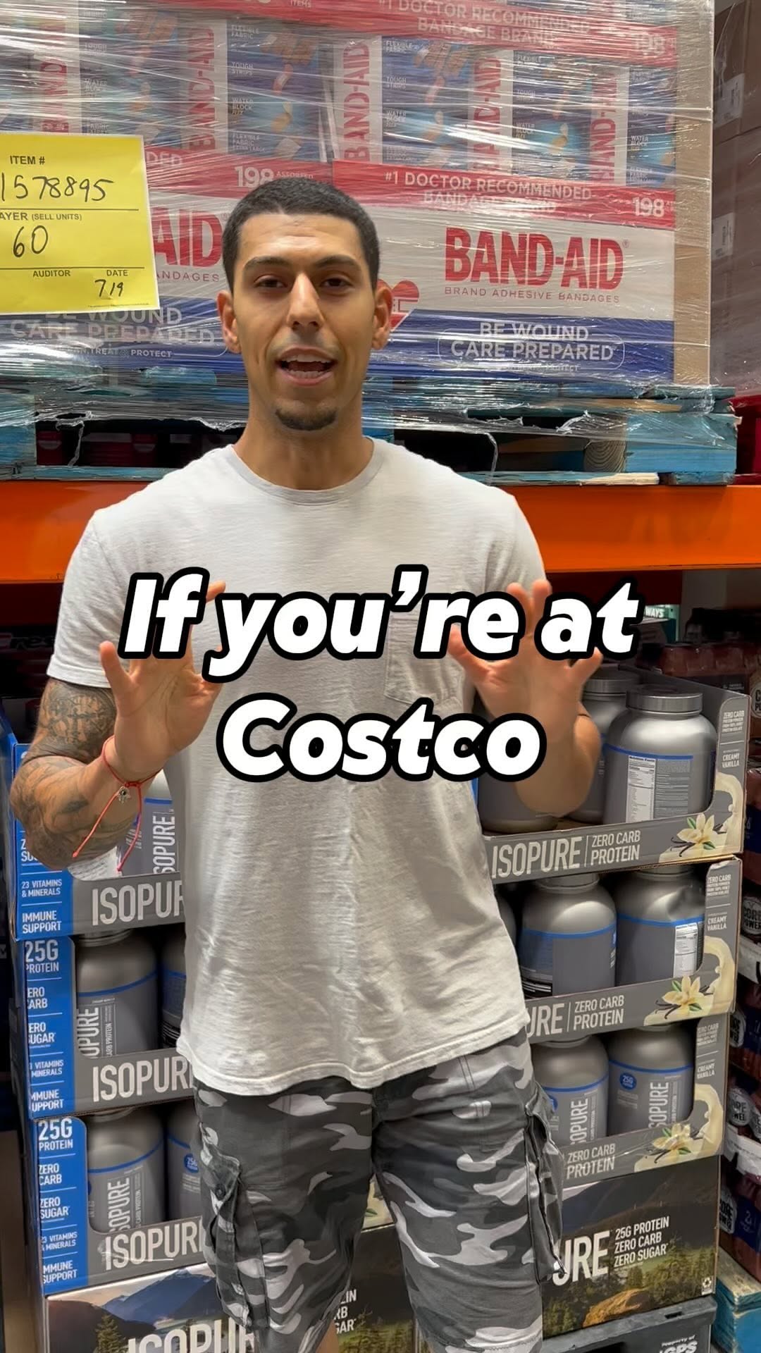Instagram post by @trainermikeyy for The Isopure Company. Caption reads: Costco Protein Haul🛒
 
✅Isopure Zero Carb Creamy....