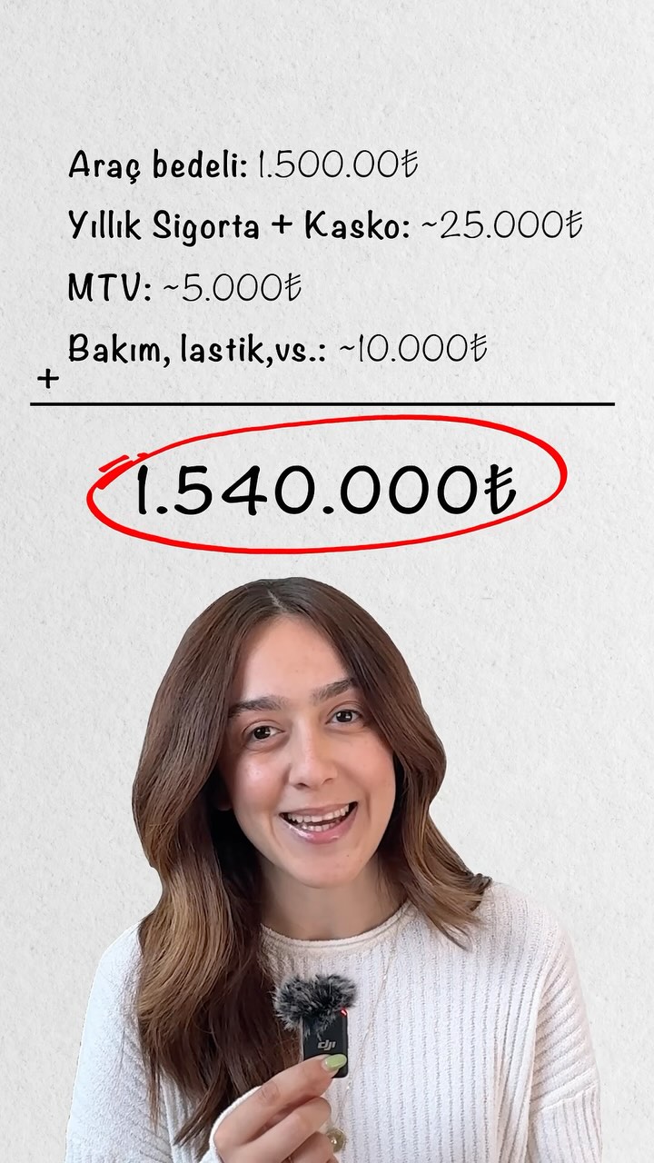 Instagram post by @destinasaccilarli for Renault. Caption reads: Araba satın almak mı daha karlı yoksa kiralamak....
