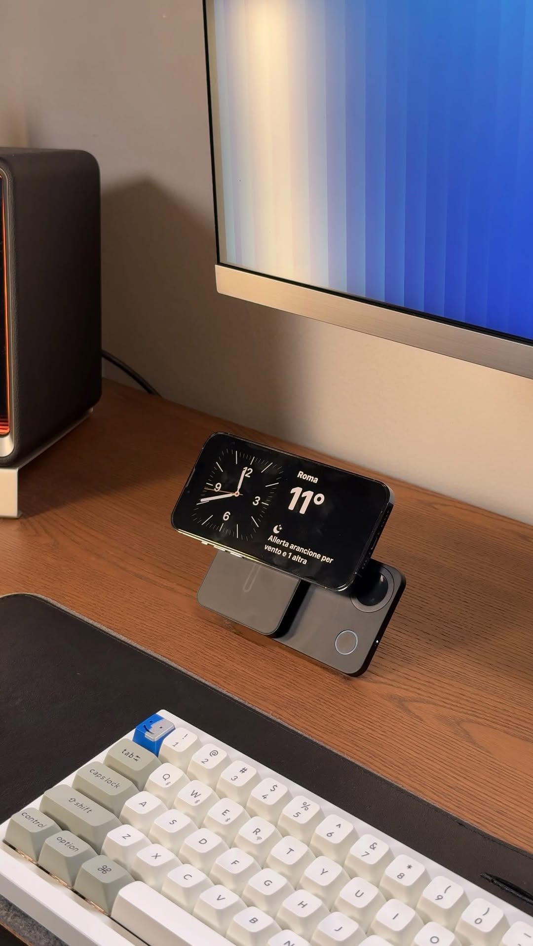 Instagram post by @rajkovicdusann for KUXIU. Caption reads: [...] solution for your Apple devices? ⚡🔋 The....