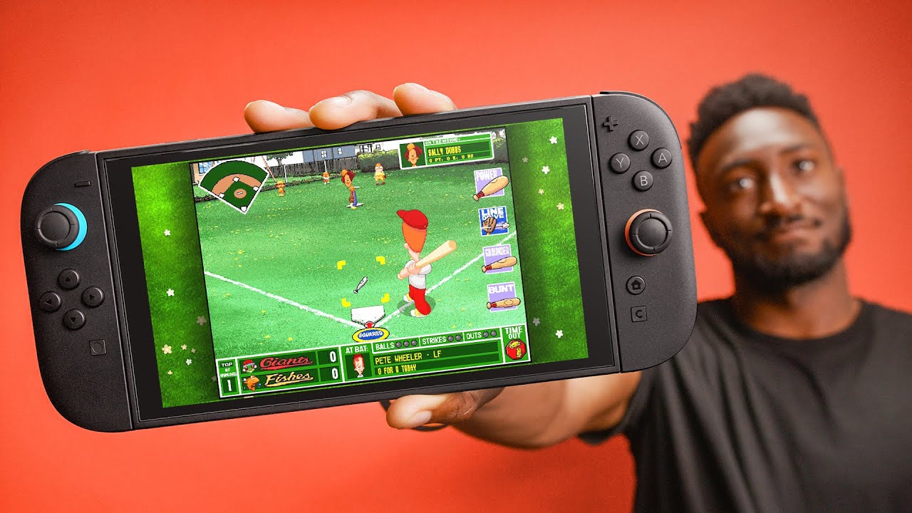 YouTube post by @mkbhd for Dbrand. Caption reads: My Nintendo Switch 2 Review (Doesn't Matter?).