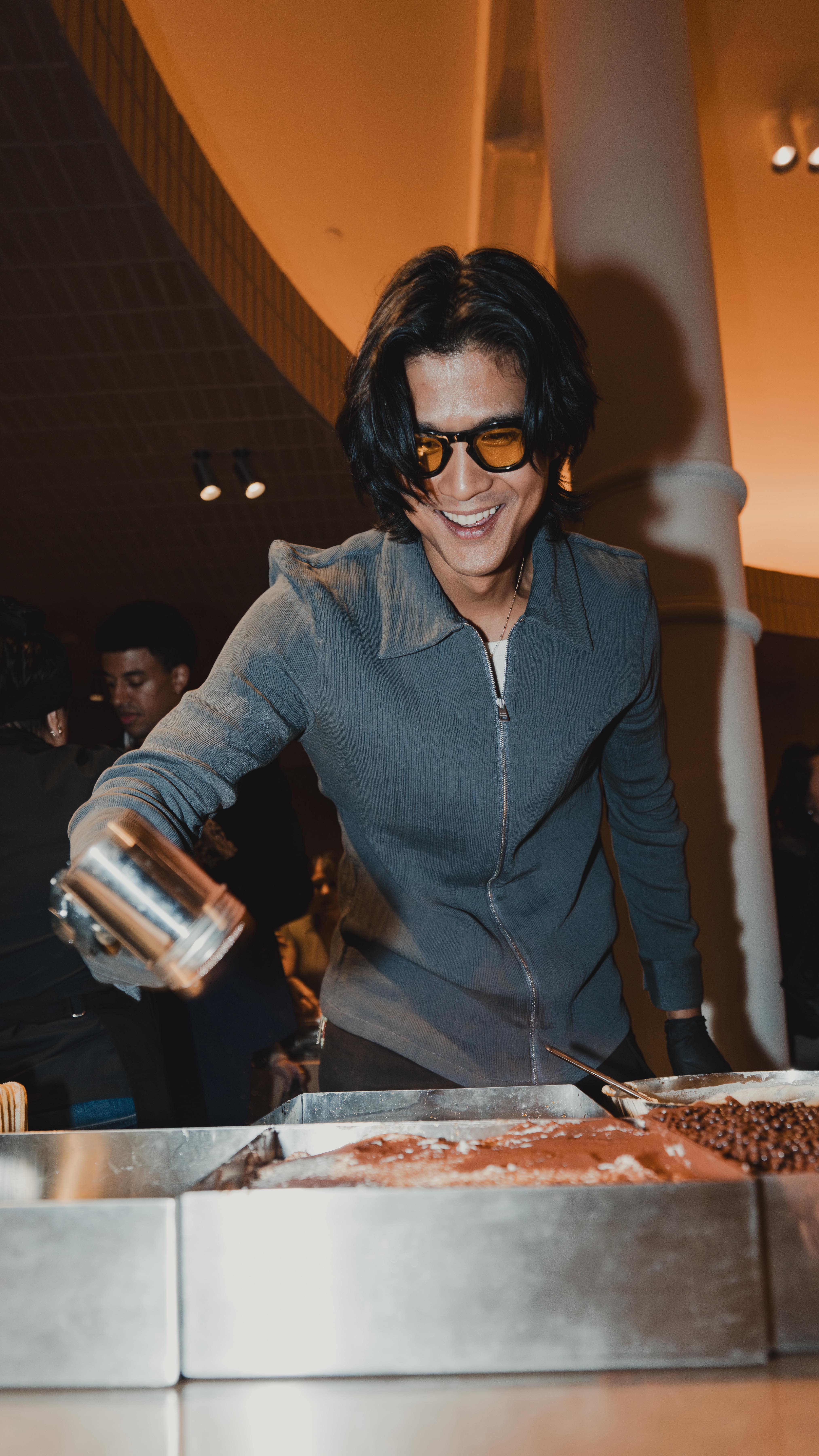 Instagram post by @woldykusina for Monos. Caption reads: For our VIP launch in SoHo, New York @woldykusina....