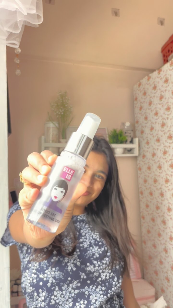 Instagram post by @vishwajagtap for Purplle. Caption reads: #ad The best setting spray by @elle18_india 
Buy....
