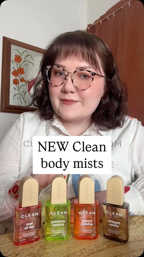 Instagram post by an influencer for Clean est. 2003. Caption reads: #cleanpartner These four new body mists from....