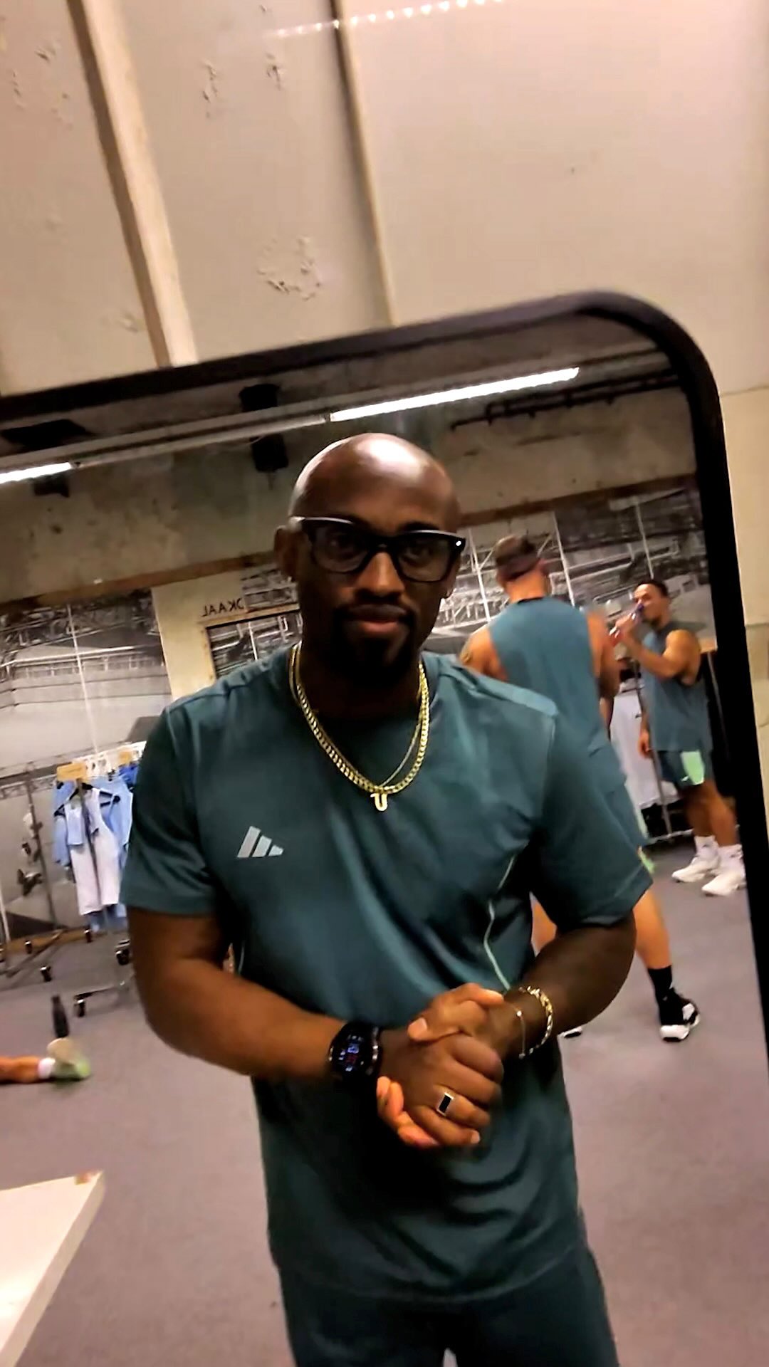 Instagram post by @marlonwoods_ for LES MILLS. Caption reads: POV: you’re hitting the stage for BODYCOMBAT 106....