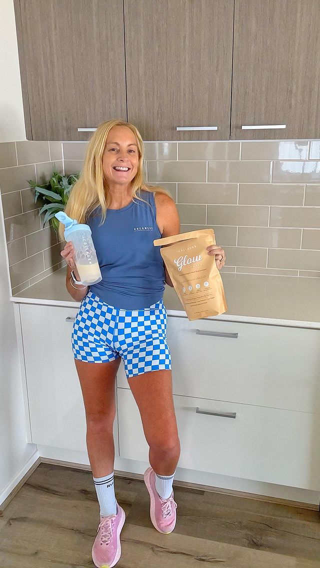 Instagram post by @our.fam.in.squares for The Collagen. Caption reads: ✨ I’ve lost over 10 kg on the @thecollagen.co....