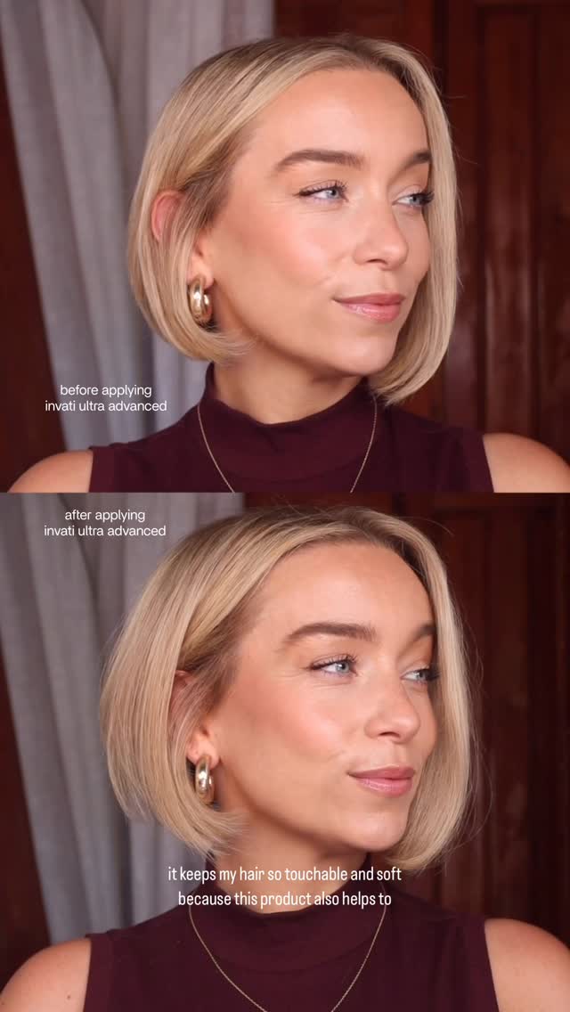 Instagram post by @sarah_louwho for Aveda. Caption reads: If you want instantly thicker hair and all-day....