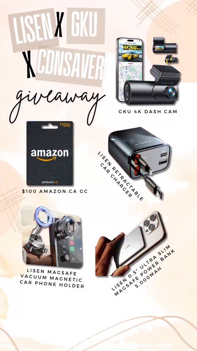 Instagram post by @gku_dashcam for LISEN. Caption reads: [...] Canada Only We partnered with @lisentech....