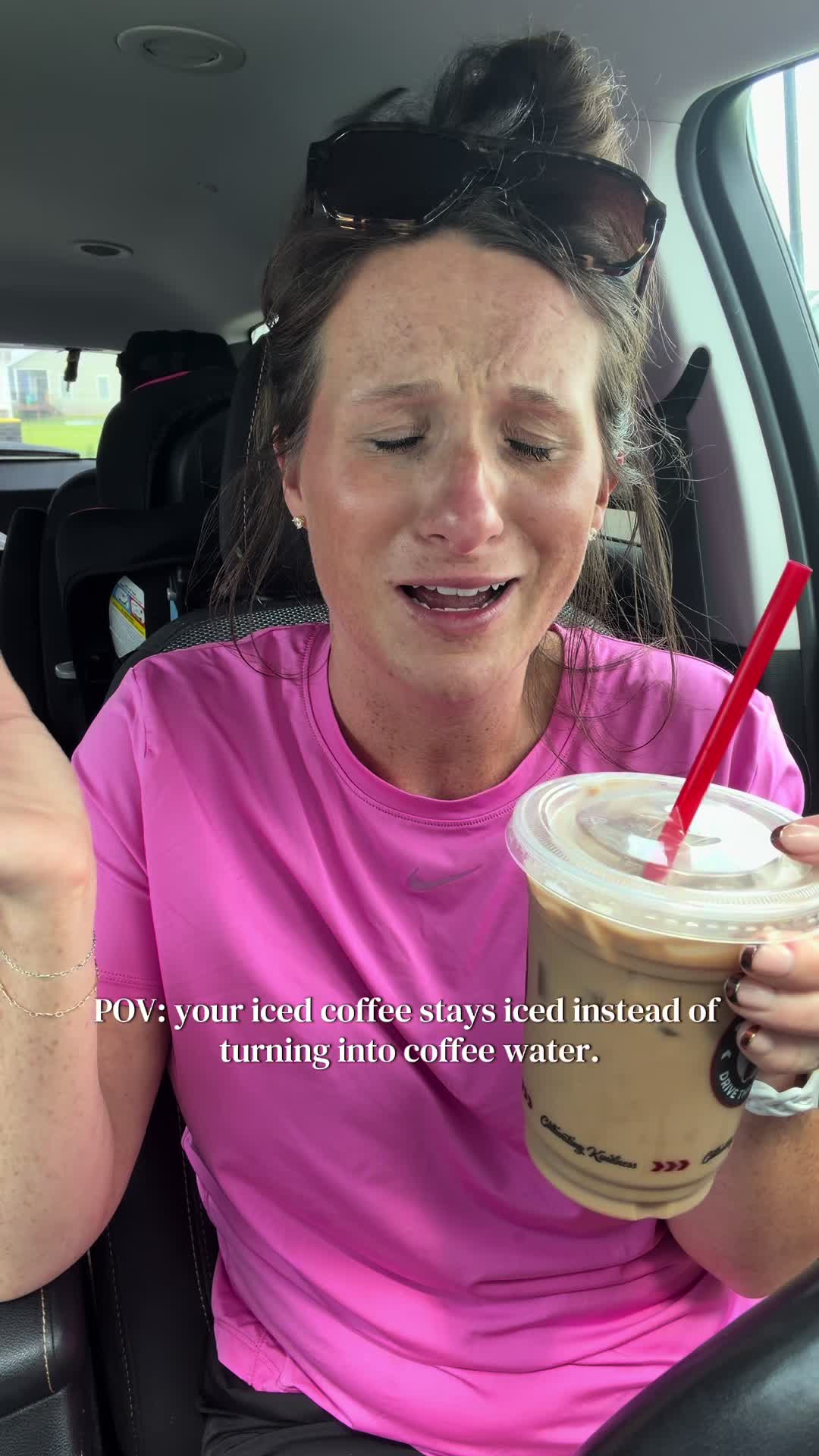 TikTok post by @emilykault for Frost Buddy. Caption reads: [...] & all your favorite to-go drinks!....