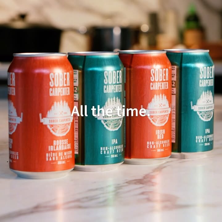 Instagram post by @marathon2sobriety for Sober Carpenter. Caption reads: Sober Animals Morning Routine 🐩

Cheers to the....