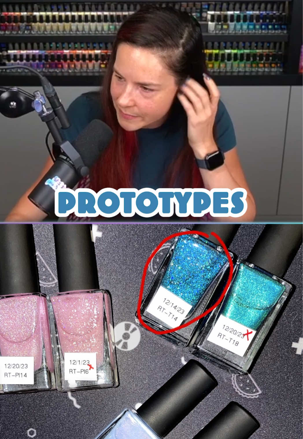 TikTok post by @simplynailogical for Holo Taco. Caption reads: [...] we shelved this for TWO YEARS!! 😭 Water....