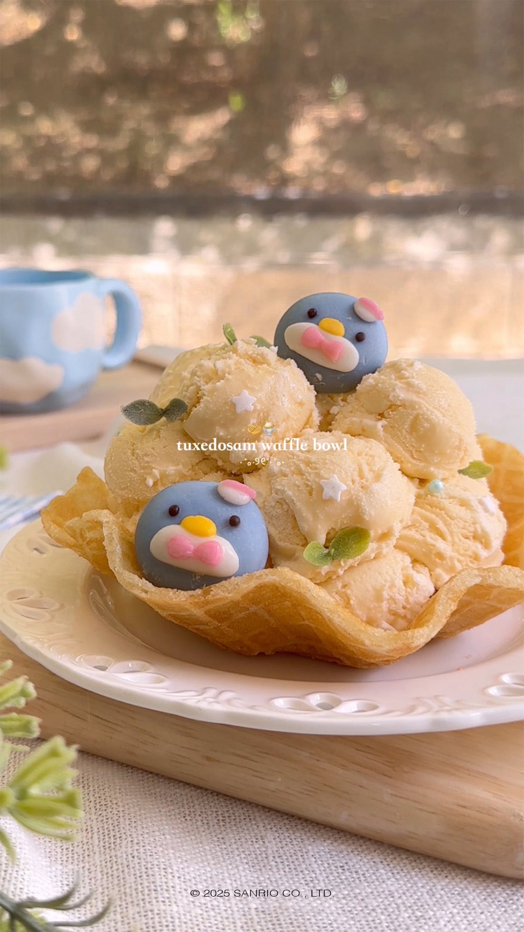 Instagram post by @may.kawaiikitchen for Sanrio. Caption reads: [...] Waffle Day! I’ve teamed up with @sanrio to....