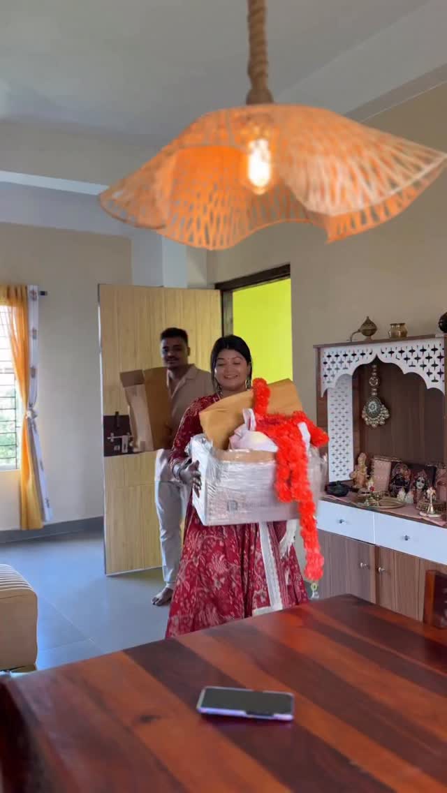 Instagram post by @_roopaul_ for Portronics. Caption reads: Our first Diwali in our new home 💛🌼✨ 

Feeling....