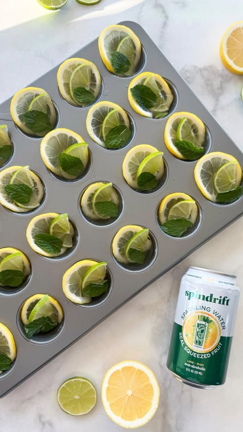 Instagram post by @berryandtheboards for Spindrift. Caption reads: (ad) @drinkspindrift Nojito with lemon-lime mint....